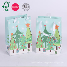 Custom Printed Christmas Wedding Shopping Paper Bag For Gift